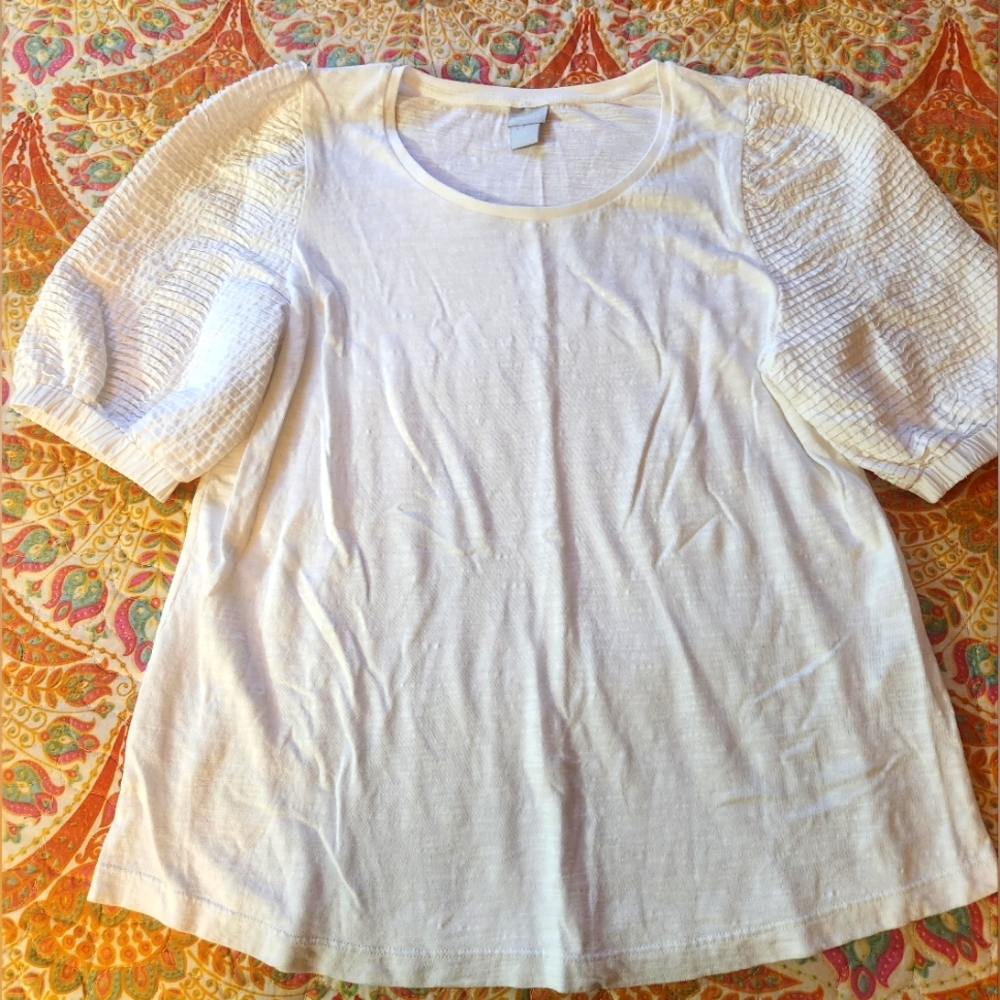 Chicos white tee size 2